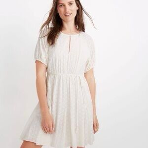 Madewell Cream Eyelet Midi Dress